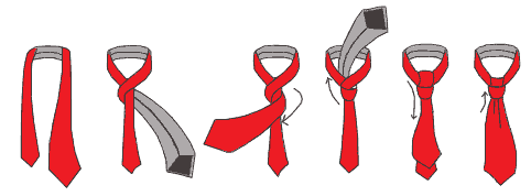 Завязывание галстука. Узел  Простой / Four in Hand