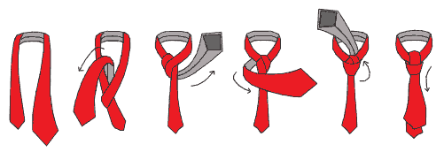 Завязывание галстука. Узел Элегантный / Виндзор